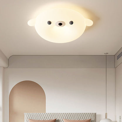 Adorable Cream Style Cartoon Seal LED Kids Flush Mount Ceiling Light