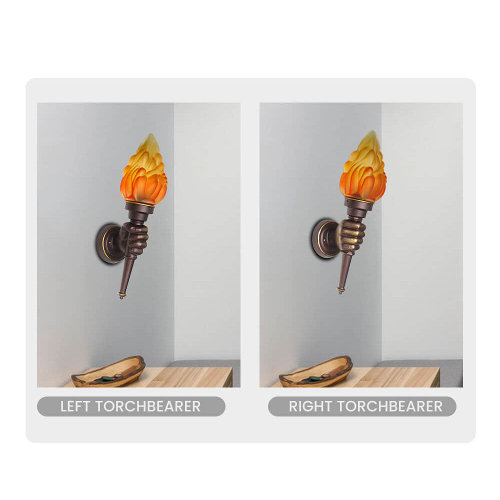 Creative Vintage Torch 1- Light Wall Sconce Lamp