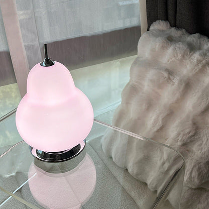Modern Art Deco Pear Hardware Glass LED Table Lamp For Living Room