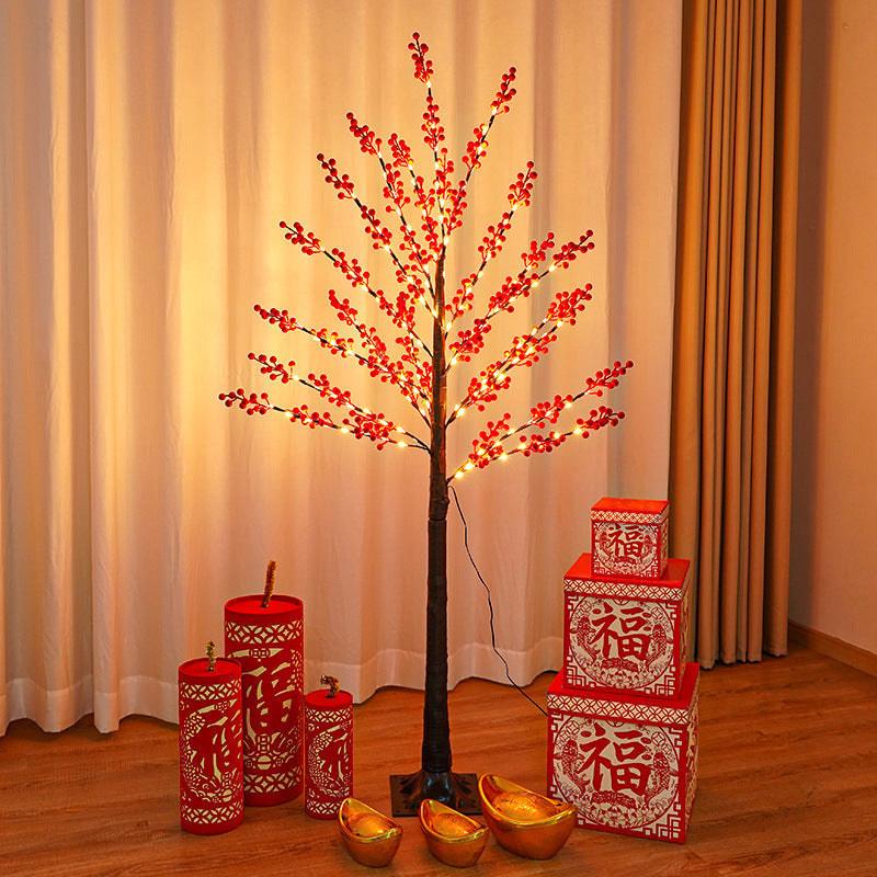 Modern Holiday Decor Birch Tree Plastic LED Standing Floor Lamp