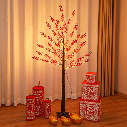 Modern Holiday Decor Birch Tree Plastic LED Standing Floor Lamp