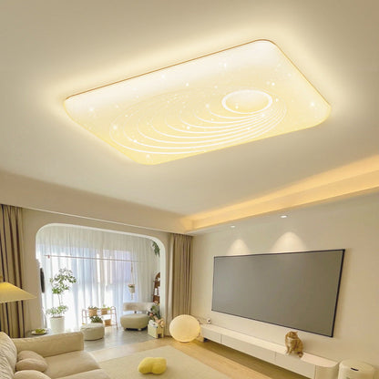 مصباح سقف LED مستطيل الشكل مصنوع من الحديد PVC بتصميم عصري بسيط لغرفة المعيشة 