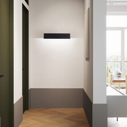 Modern Minimalist Rectangular Bar Aluminum Acrylic Rotatable LED Wall Sconce Lamp For Living Room