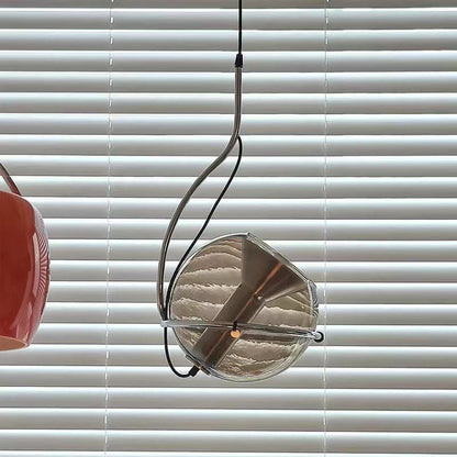 Modern Simplicity Iron Glass Ball 1-Light Pendant Light For Living Room