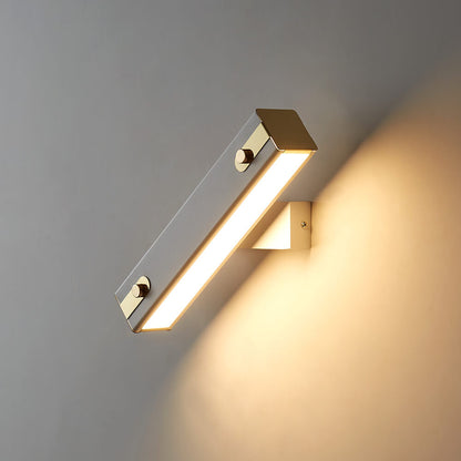 Modern Light Luxury Wrought Iron Acrylic Rotatable LED Wall Sconce Lamp