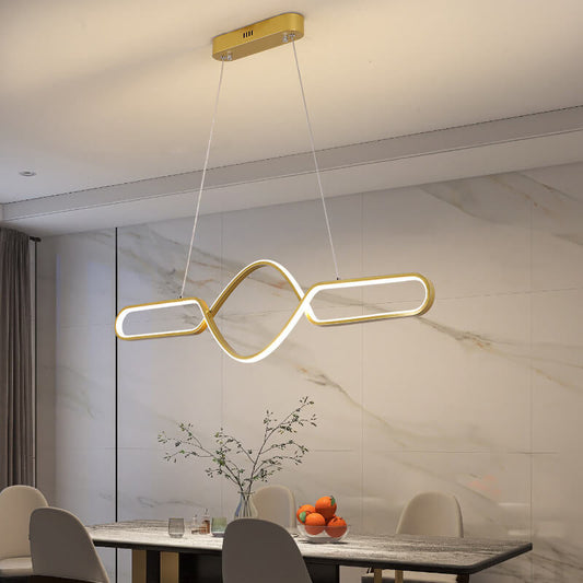 Modern Minimalist Bow Line Island Light LED Chandelier