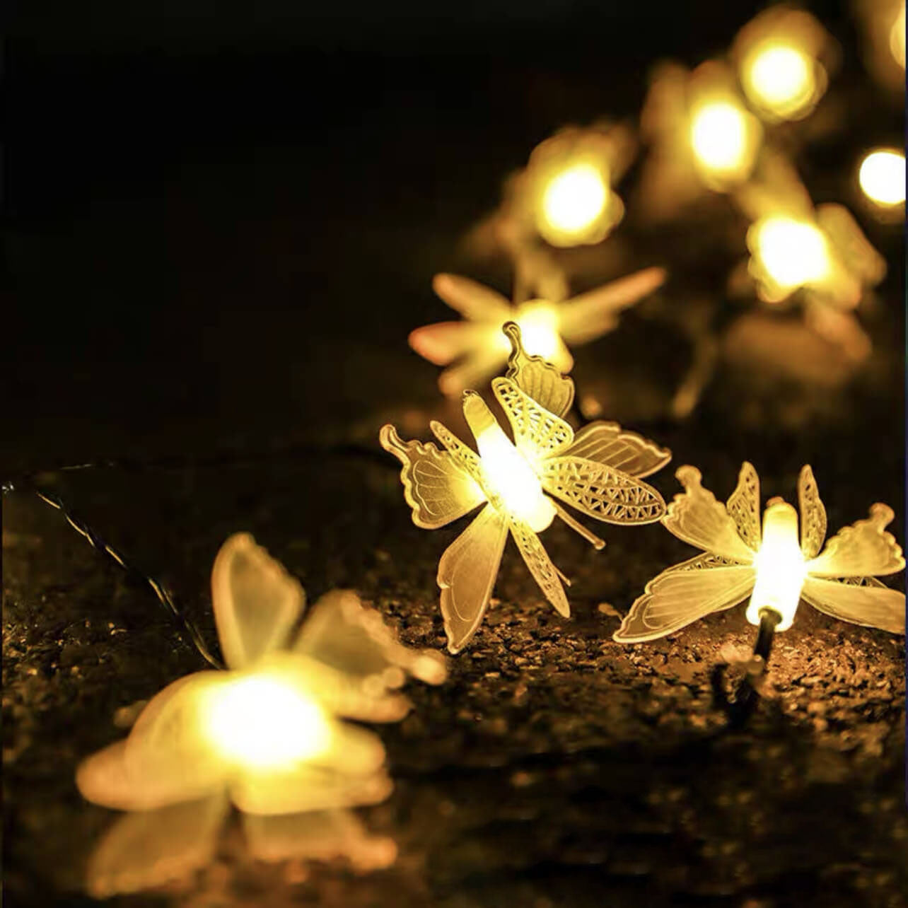 Modern Creative Butterfly Outdoor Patio Garden LED String Lights