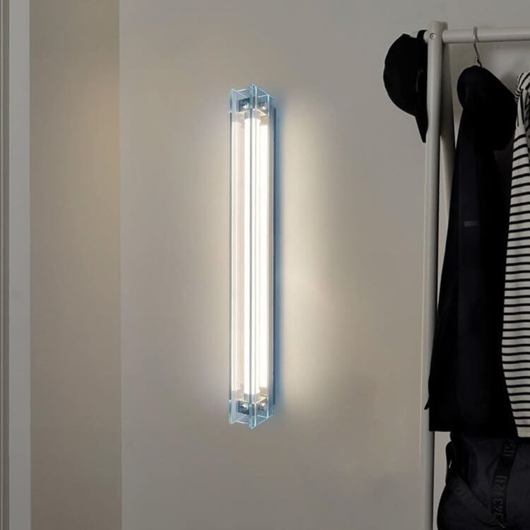مصباح حائط LED بتصميم شريط زجاجي بسيط على الطراز الصناعي 