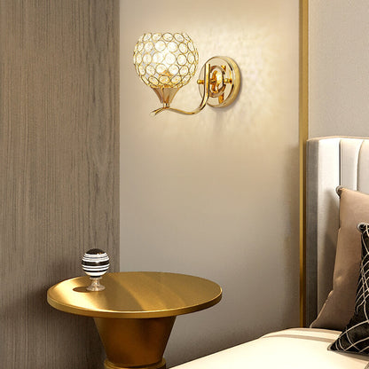 Contemporary Creative Crystal Ball 1- Light Wall Sconce Lamp For Living Room