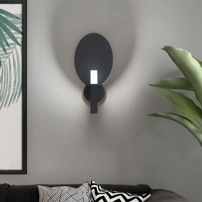 مصباح حائط LED فاخر بسيط بلون سادة بيضاوي مصنوع من الأكريليك 