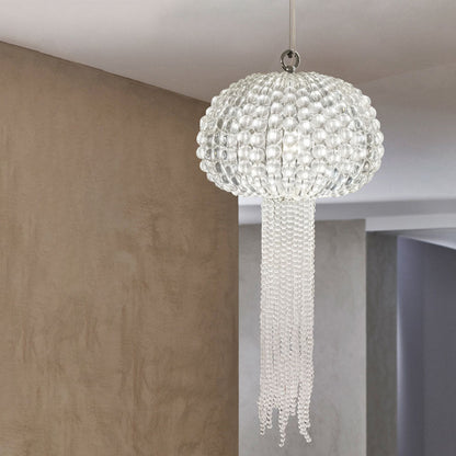 Modern Light Luxury Glass Jellyfish Shape 1-Light Pendant Light