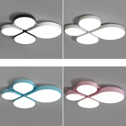Modern Minimalist Four Leaf Clover Acrylic LED Flush Mount Ceiling Light