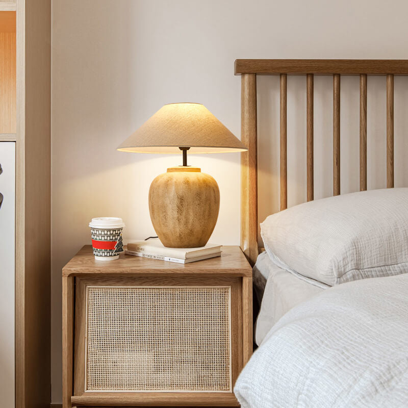 Creative Handmade Ceramic Bottle Design 1-Light Table Lamp