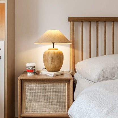 Creative Handmade Ceramic Bottle Design 1-Light Table Lamp