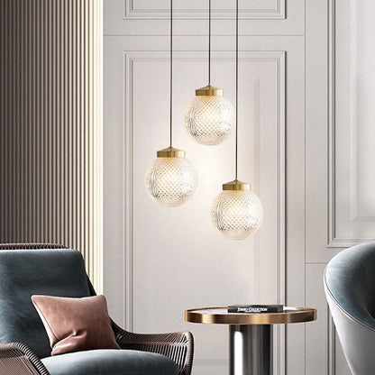 Nordic Light Luxury Simple Glass Ball 1-Light Pendant Light