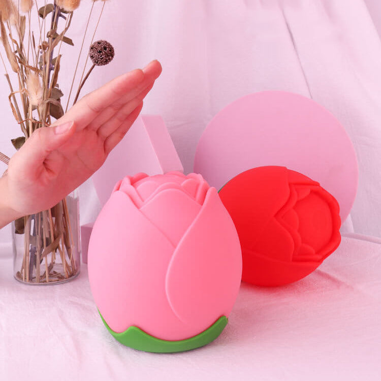 Creative Rose Silicone Pat USB Atmosphere LED Night Light Table Lamp