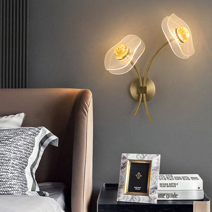 European Creative Lotus Flowers  Acrylic LED Wall Sconce Lamp