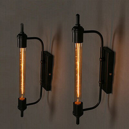 Traditional Vintage Steam Tube Iron 1-Light Wall Sconce Lamp For Living Room