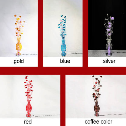 European Style Vase Flower Design Aluminum LED Standing Floor Lamp
