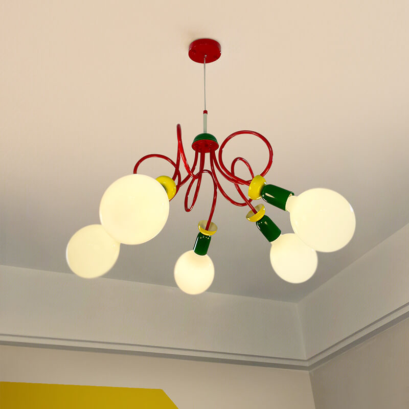 Modern Minimalist Iron Colored Fruit 2/3/5-Light Chandelier