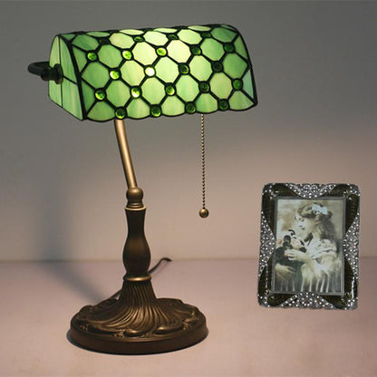 Vintage Creative Glass 1-Light Zipper Switch Table Lamp