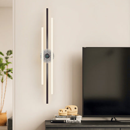 مصباح حائط LED من الألومنيوم بتصميم شريطي طويل وعصري بسيط لغرفة المعيشة 