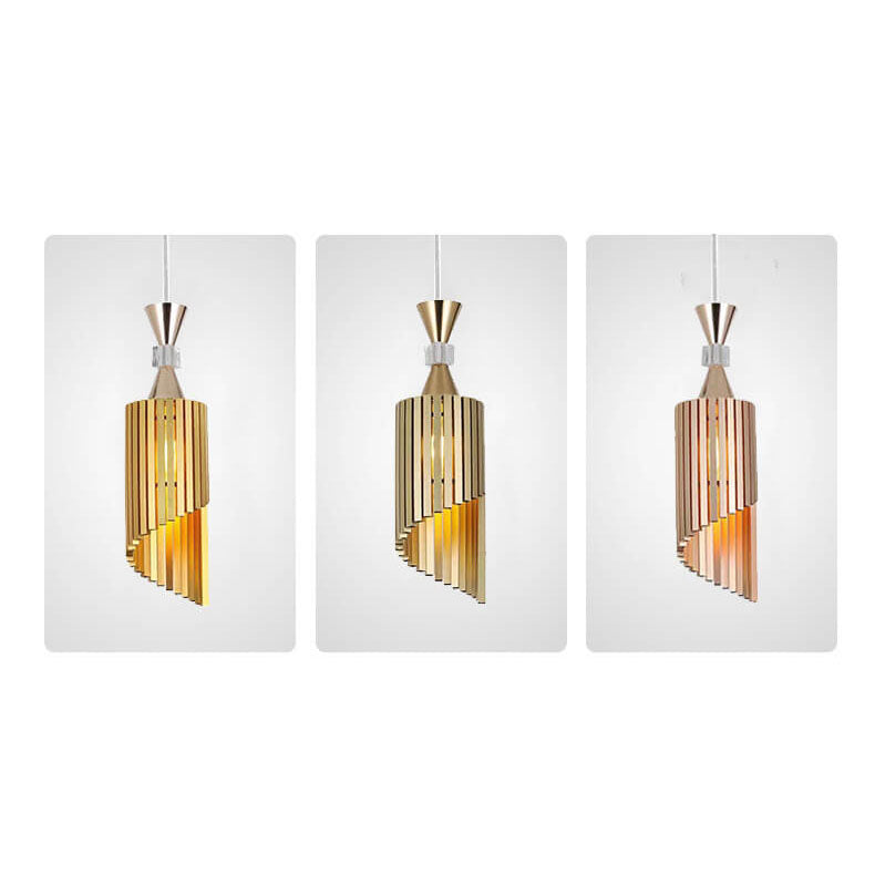 Nordic Light Luxury Minimalist Solid Color Aluminum 1-Light Pendant Light