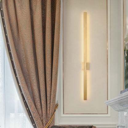 مصباح حائط LED من الأكريليك والحديد بتصميم شريطي طويل بتصميم عصري بسيط لغرفة المعيشة 