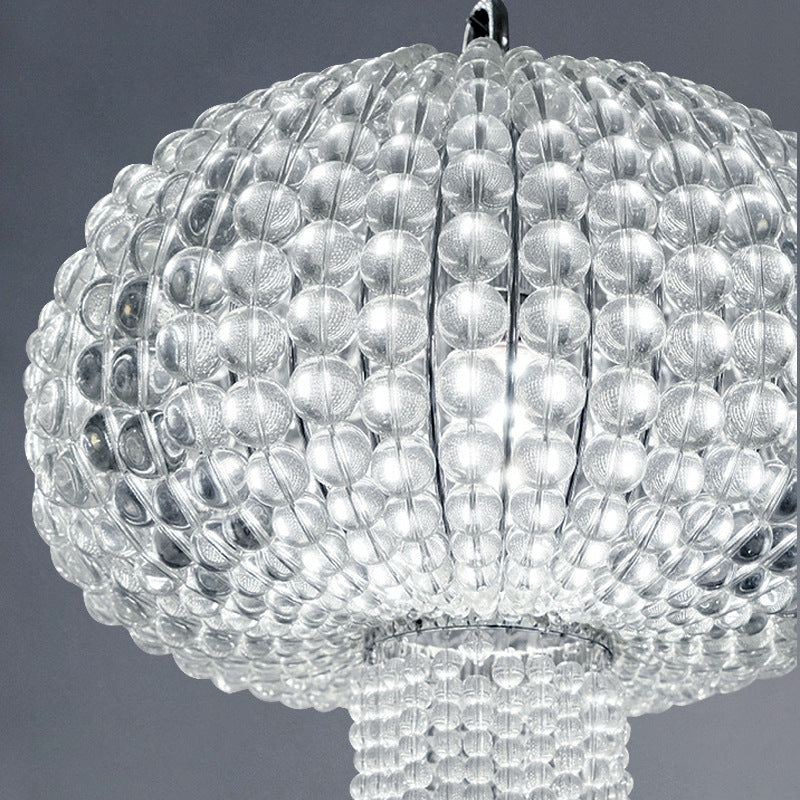 Modern Light Luxury Glass Jellyfish Shape 1-Light Pendant Light