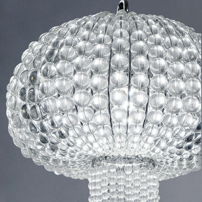 Modern Light Luxury Glass Jellyfish Shape 1-Light Pendant Light