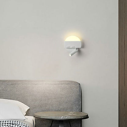 مصباح حائط للقراءة LED مصنوع من الأكريليك والألومنيوم بتصميم دائري مربع بسيط وحديث 