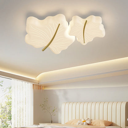 Modern Minimalist Multi Leaf Iron Acrylic LED Flush Mount Ceiling Light For Bedroom