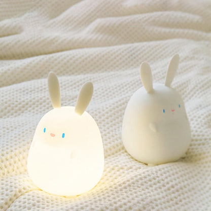 Cartoon Silicone Little Rabbit Touch USB Night Light LED Desk Lamp
