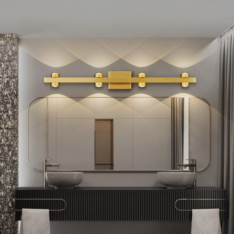 Modern Retro All Copper LED Vanity Light Wall Sconce Lamp