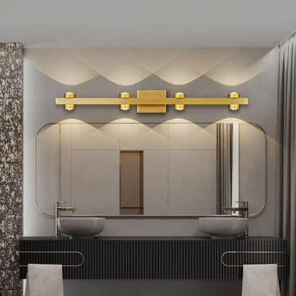 Modern Retro All Copper LED Vanity Light Wall Sconce Lamp