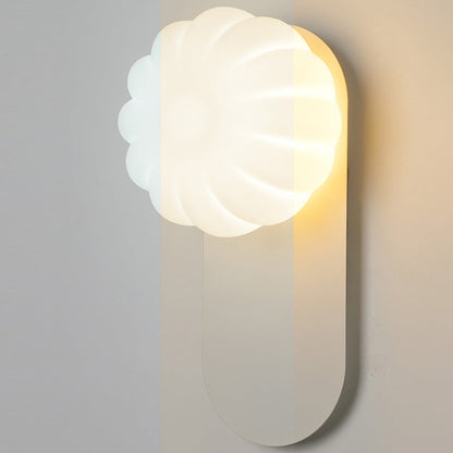 Modern Simplicity PE Pumpkin Shape Iron 1-Light Wall Sconce Lamp For Bedroom
