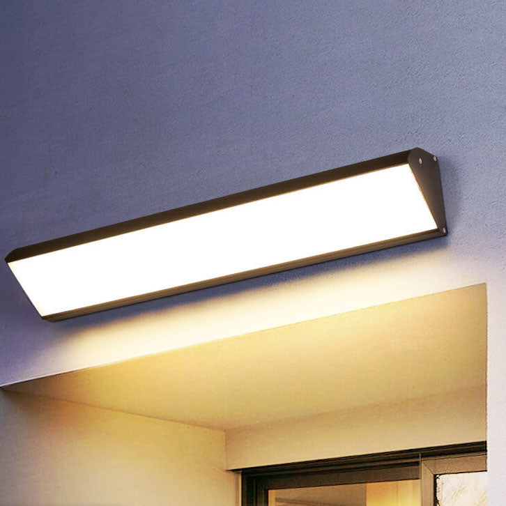 Modern Minimalist Aluminum Acrylic Waterproof Long Outdoor Indoor LED Wall Sconce Lamp