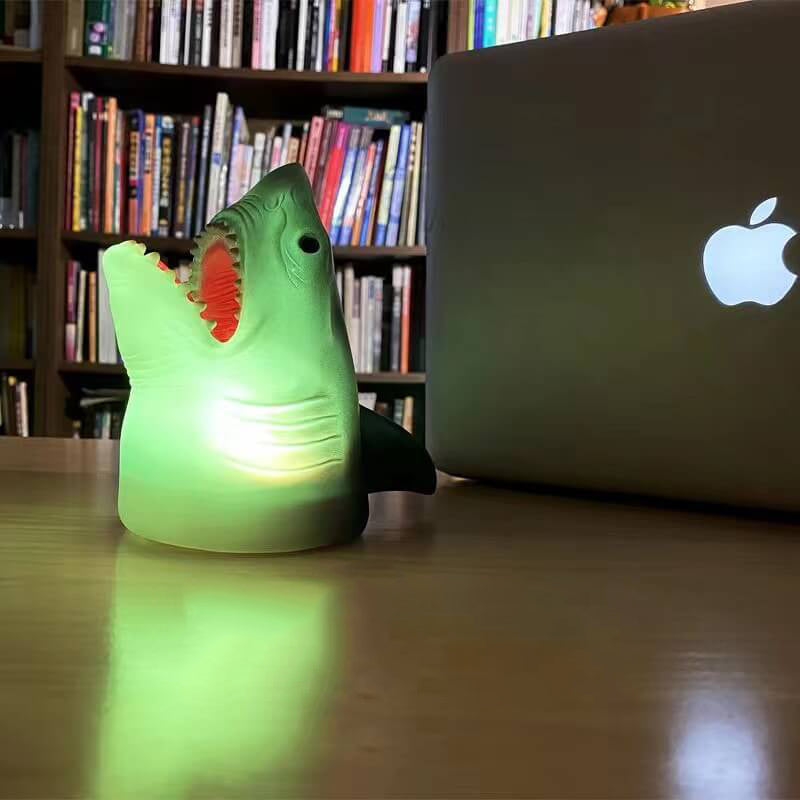 Creative Shark Silicone Pat LED Night Light Table Lamp