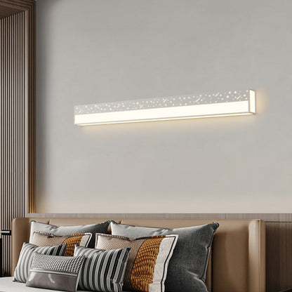 مصباح حائط LED مستطيل الشكل مصنوع من الحديد والأكريليك بتصميم عصري بسيط لغرفة المعيشة