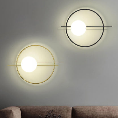 Nordic Creative Circle Ring Glass Ball 1-Light Wall Sconce Lamp