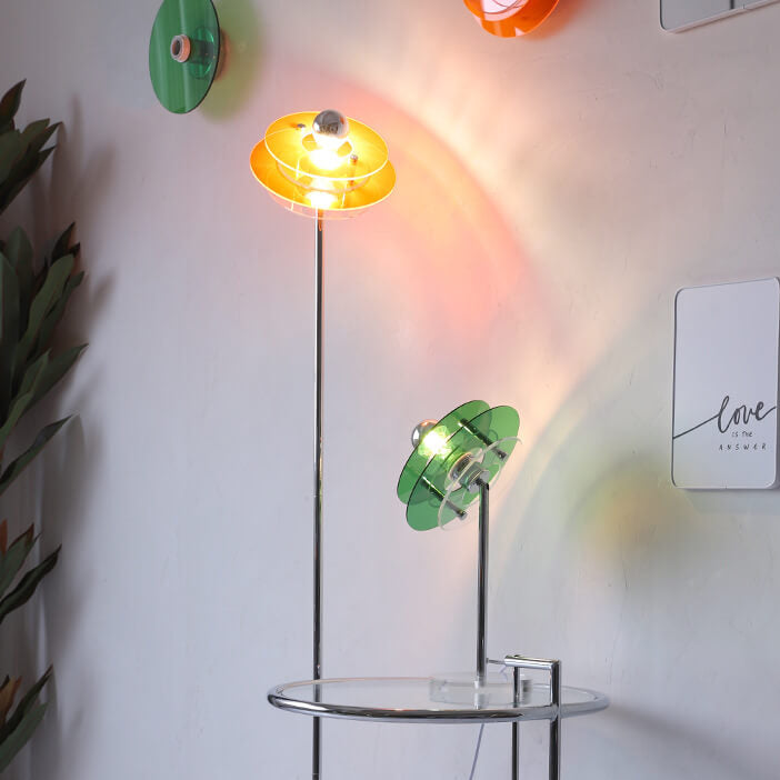 Modern Acrylic Space Saucer Design 1-Light Table Lamp