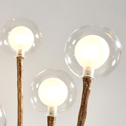Contemporary Scandinavian Branch Polymer Metal Glass 8/12 Light Table Lamp For Bedroom