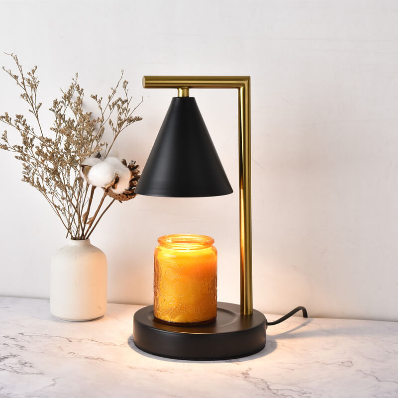 Simple Cone Shade Right Angle Arm 1-Light Melting Wax Table Lamp