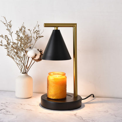 Simple Cone Shade Right Angle Arm 1-Light Melting Wax Table Lamp