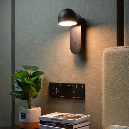 Modern Solid Color Round Head Voice Control Acrylic LED Wall Sconce Lamp