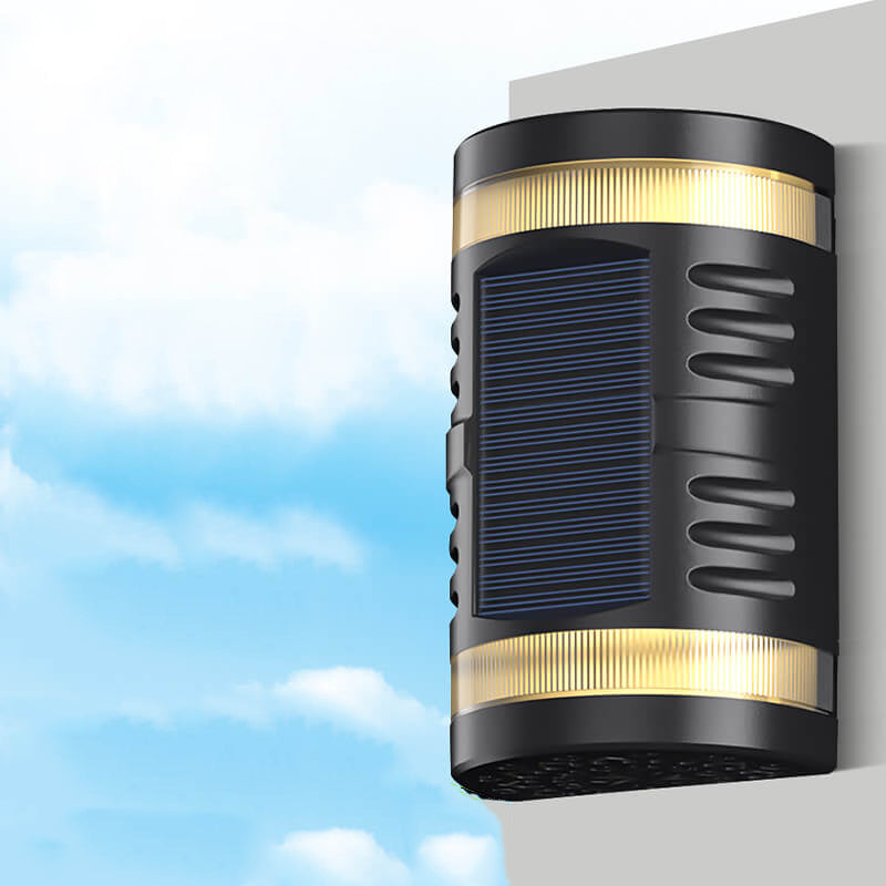 Outdoor Solar Induction Half-Cylinder Luminous Decoration LED Wall Sconce Lamp