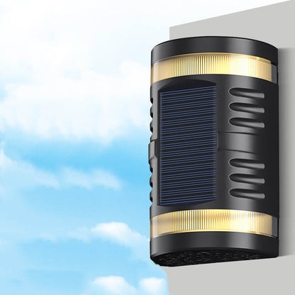Outdoor Solar Induction Half-Cylinder Luminous Decoration LED Wall Sconce Lamp