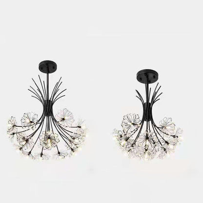 Modern Transitional Crystal Dandelion Branches 13/19 Light Chandelier For Dining Room