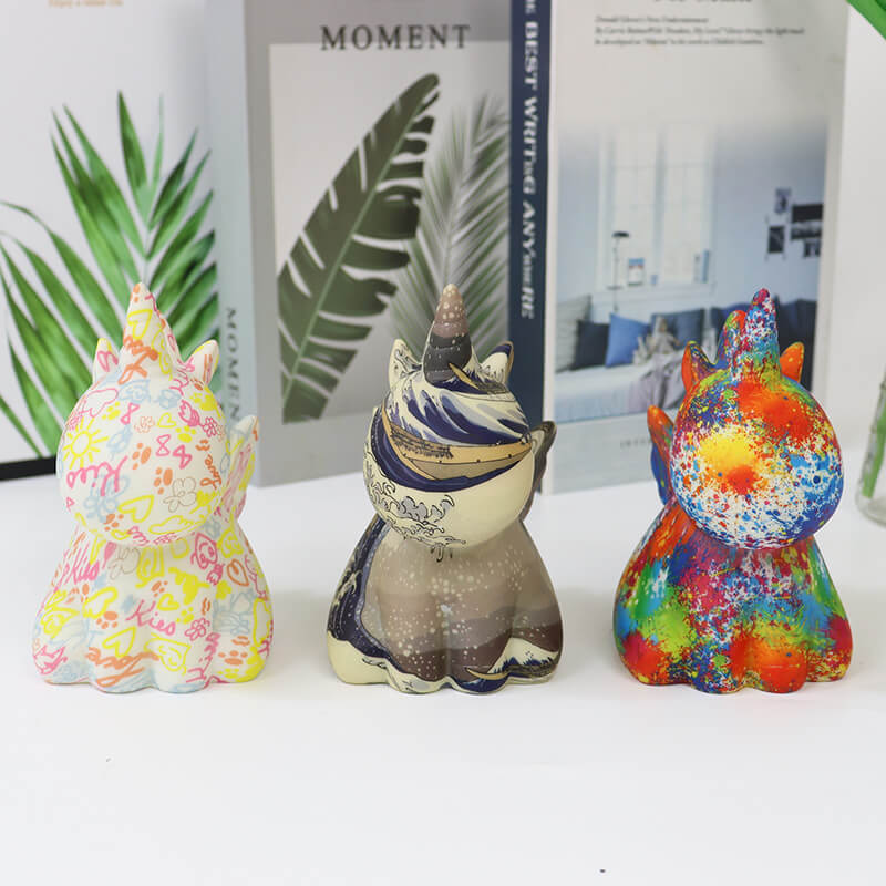 Creative Unicorn Painted 3D Printed LED Night Light Table Lamp