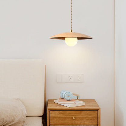 Modern Minimalist Log Long Line Circular 1-Light Pendant Light